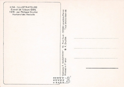 Illustration Art by Philippe Druillet 1978, French Postcard, Editions Nugeron #H54