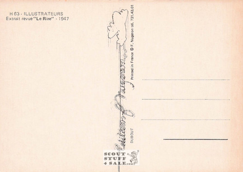 Illustration Art by Albert Dubout 1947, French Postcard, Editions Nugeron #H63