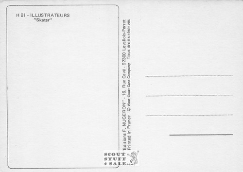 "Skater" Illustration Art, French Postcard, Editions Nugeron #H91