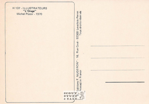 Illustration Art by Michel Plaisir 1970, French Postcard, Editions Nugeron #H137