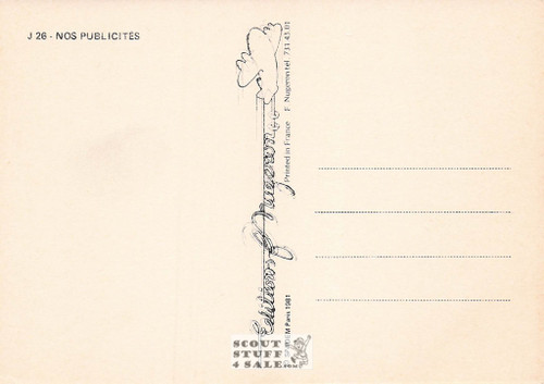 French Postcard of 1900's ad for Tour of the Black Cat Cabaret, Ed. Nugeron #J26