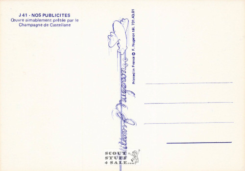 French Postcard of 1900's ad for Castellane Champagne, Editions Nugeron #J41