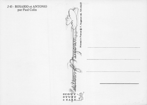 French Postcard of 1900's ad for Rosario & Antonio Dancers by Colin, Nugeron #J45