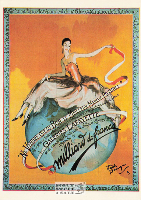 French Postcard of 1900's ad for Lafayette Gallery, Editions Nugeron #J50