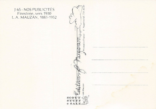 French Postcard of 1930 ad for Firestone Shoes by Mauzan, Editions Nugeron #J65