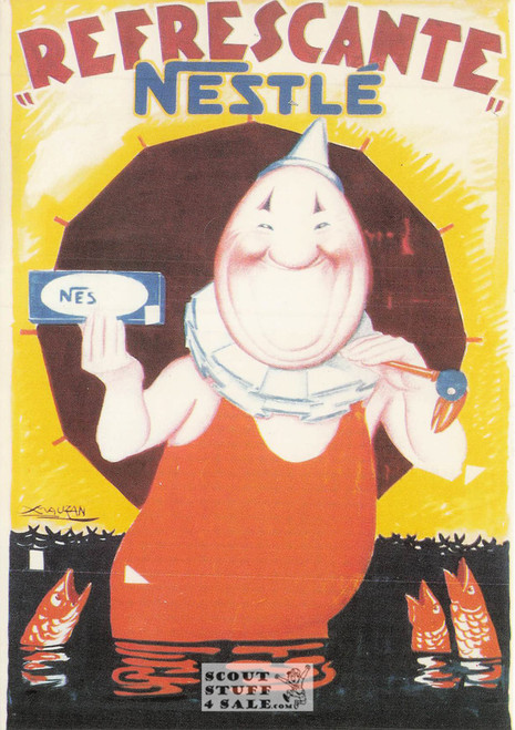 French Postcard of 1924 ad for Nestle by Mauzan, Editions Nugeron #J69
