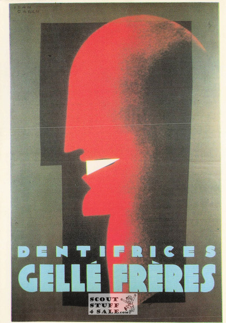 French Postcard of 1900's ad for Gelle Toothpast by Carlu, Editions Nugeron #J80