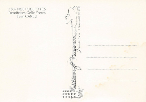 French Postcard of 1900's ad for Gelle Toothpast by Carlu, Editions Nugeron #J80