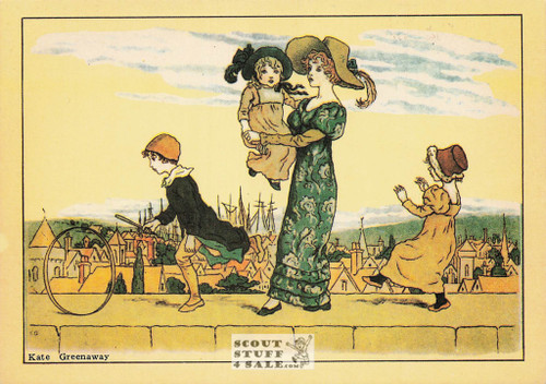 1800's Kate Greenaway Art on French Postcard, Editions Nugeron #KG4