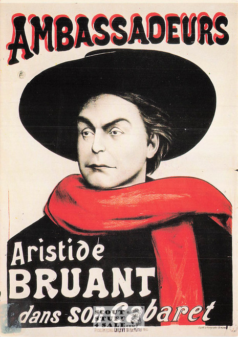 French Postcard of 1900's ad for Aristide Bruant Cabaret, Editions Nugeron #N1