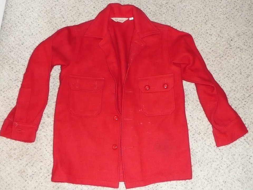 Official Boy Scouts of America Red Wool Jacket
