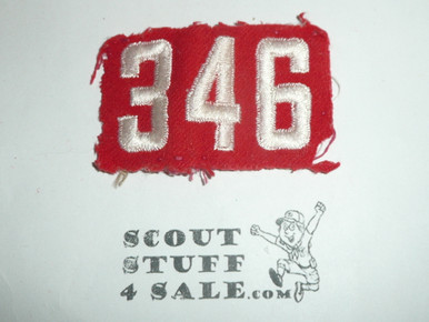 1930's Red Troop Numeral 