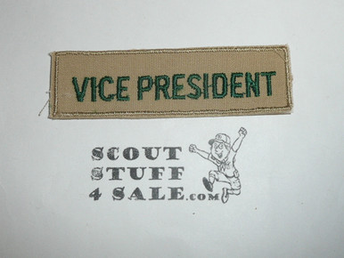 Explorer Post Position Patch, Tan Twill, Vice President