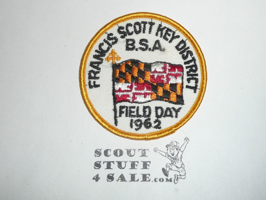 National Capital Area Council Francis Scott Key Field Day Patch, 1962
