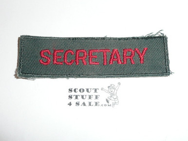 Explorer Post Position Patch 1970's Secretary