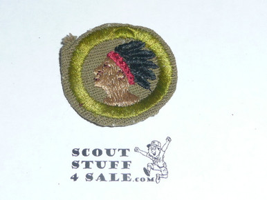 Pathfinding - Type C - Tan Crimped Merit Badge (1936-1946)