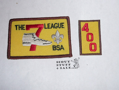 The 7 League High Adventure Team (HAT) Award Patch 400 nights segment