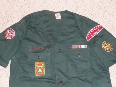 PheasantRunAntiques Boy Scout Uniform Shirt 1940's Sea Scouts Universal Explorer Aviation Patch Senior Crew Deputy Y Leader Rolled Edge Star