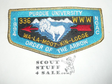 Order of the Arrow Lodge #336 Wa-La-Moot-Kin s19 1994 NOAC Flap Patch