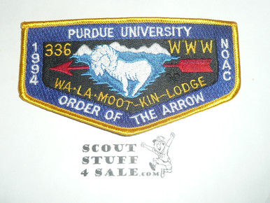 Order of the Arrow Lodge #336 Wa-La-Moot-Kin s16 1994 NOAC Flap Patch
