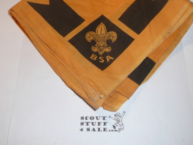 BSA National Supply Troop Neckerchief, Full Square, Orange/Black