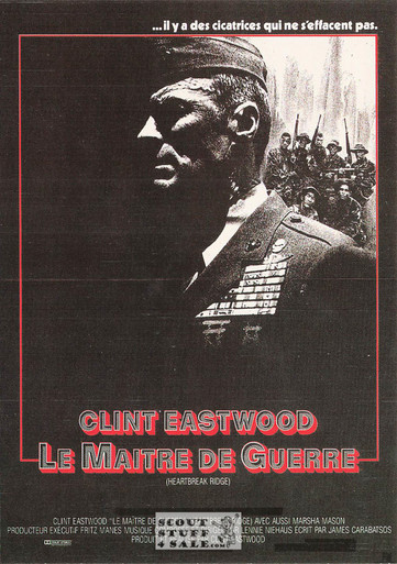 Heartbreak Ridge Poster Heartbreak Ridge French Movie Poster Postcard, Clint Eastwood, Nugeron ...