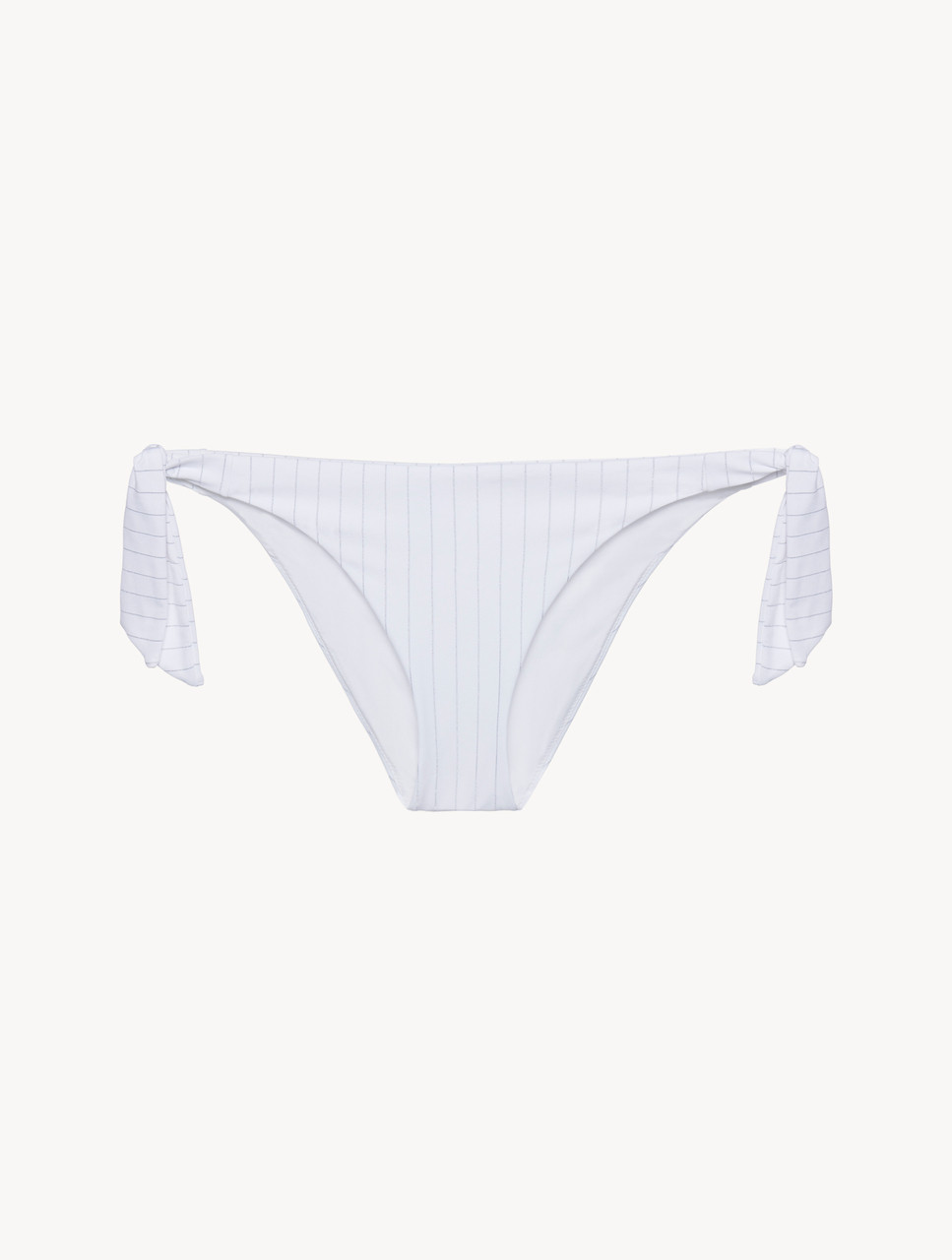 Ribbon-tie Bikini Brief in white