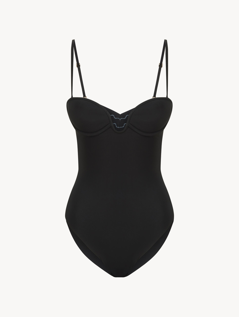 Black underwired padded U-bra bodysuit - ONLINE EXCLUSIVE