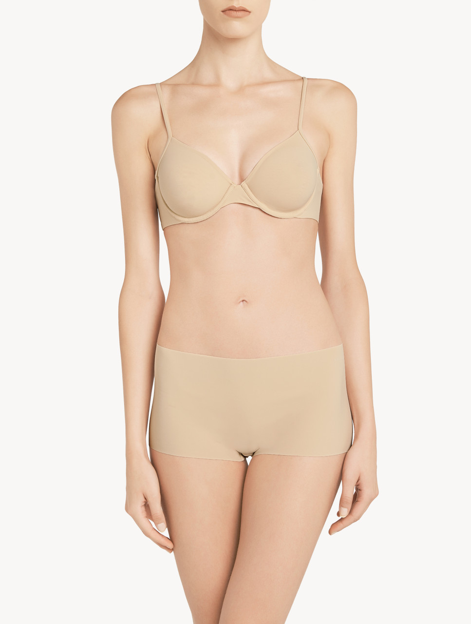 Latte-coloured underwired padded U-bra bodysuit - ONLINE EXCLUSIVE