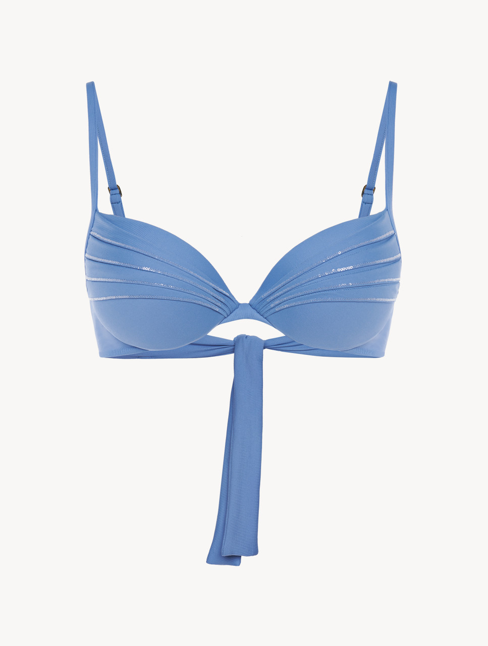 Haut De Maillot De Bain La Perla Push-up - Taille IT 42 FR 38 - Gris & Noir à Rayures - Neuf Avec étiquette