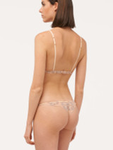Thong in beige recycled Lycra_2