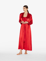 Silk long robe in garnet_3