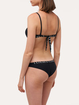 Balconette Bikini Top in Black with logo_3