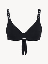 Underwired bikini top in black with logo_0