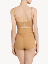 Nude Lycra control fit high-waist briefs with Chantilly lace - ONLINE EXCLUSIVE_2