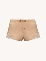 Nude cotton sleep shorts_0