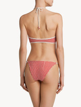 Bandeau Bikini top in red gingham seersucker - ONLINE EXCLUSIVE_2
