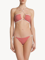 Ribbon Bikini Briefs in red gingham seersucker - ONLINE EXCLUSIVE_1