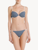 Ribbon Bikini Briefs in blue gingham seersucker  - ONLINE EXCLUSIVE_1