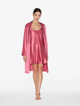 Silk short robe in wild orchid_3