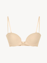 Latte-coloured underwired padded bandeau U-bra - ONLINE EXCLUSIVE_0
