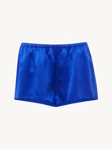 Silk French Sleep Shorts in electric blue_0