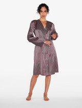 Silk striped short robe_1