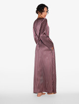Silk striped long Robe_2
