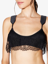 Wireless Bra in Black with lace overlay_3