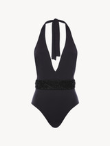 Swimsuit in Black with beading_0
