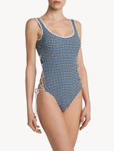 Swimsuit in blue gingham seersucker - ONLINE EXCLUSIVE_2