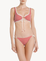 Bikini top in red gingham seersucker - ONLINE EXCLUSIVE_1