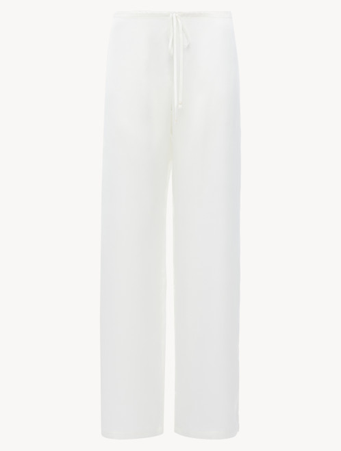 Silk trousers in off-white_8