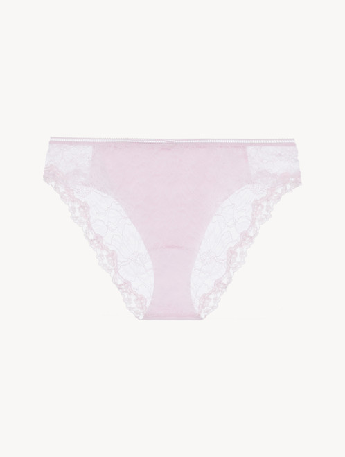 Medium Brief in pale pink Lycra with Leavers lace_9